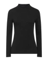 Sufé  Firenze Sufé Firenze Woman Turtleneck Black Size L Viscose, Polyester, Polyamide In Black