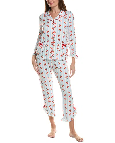 Sugar 2pc Ruffle Heart Pocket Pant Set In White
