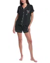 Sugar 2pc Shirt & Short Set In Black