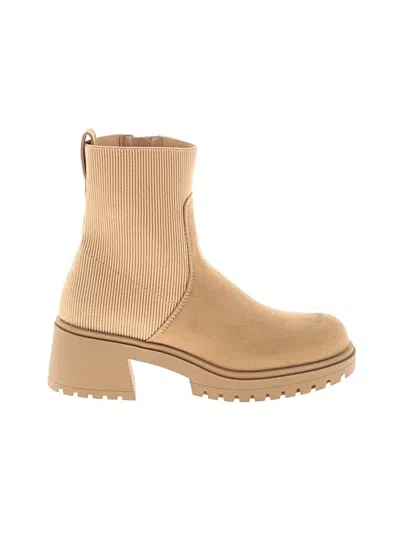 Pre-owned Sugar Ankle Boots In Tan