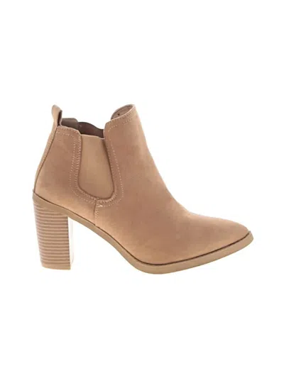 Pre-owned Sugar Ankle Boots In Tan