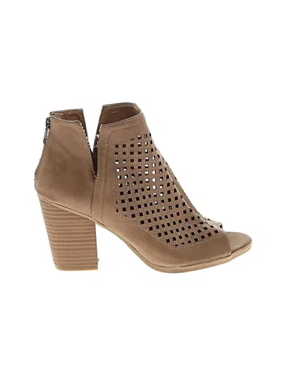 Pre-owned Sugar Ankle Boots In Tan