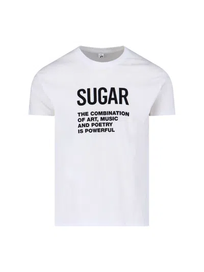 Sugar '#artmusicandpoetry' T-shirt In White
