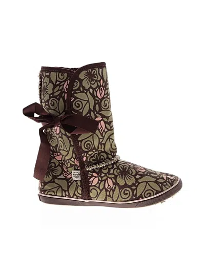 Pre-owned Sugar Boots In Burgundy