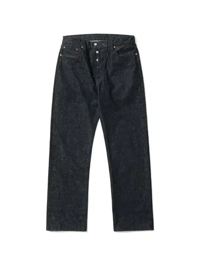 Sugar Cane Jeans Selvedge-denim Straight-leg Jeans In Black