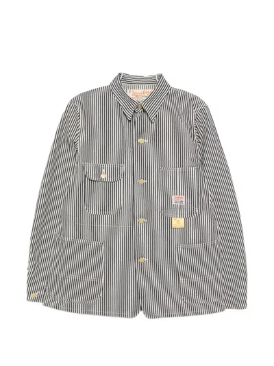 Sugar Cane Jeans Striped Denim Jacket In Multi