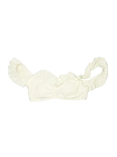 Pre-owned Sugar Coast Swimsuit Top Ivory Swimwear In White