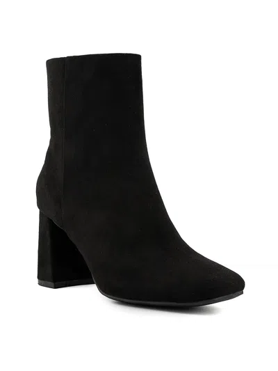 SUGAR ELEMENT WOMENS FAUX LEATHER ANKLE BOOTIES