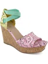 Sugar Harlow Womens Warm Lifestyle Wedge Sandals In Multi