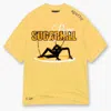 Sugar Hill Men's Apathy T Shirt In Butter Yellow In Multi