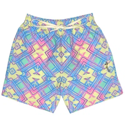 Sugar Hill Men's Crystalize Short In Blue Candy Print In Multi