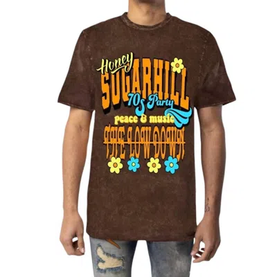 Sugar Hill Men's Honey T-shirt In Vintage Brown