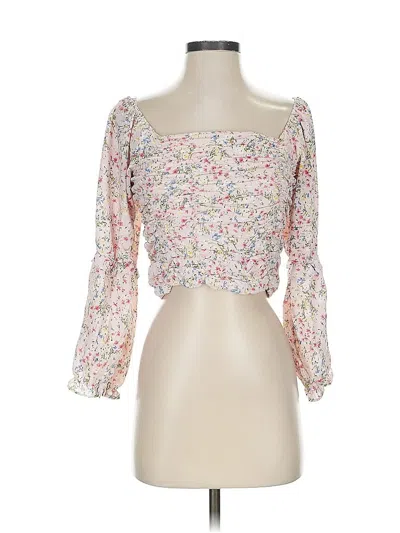 Pre-owned Sugar Lips 3/4 Sleeve Blouse In Pink