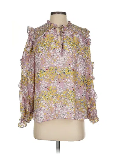 Pre-owned Sugar Lips 3/4 Sleeve Blouse In Yellow
