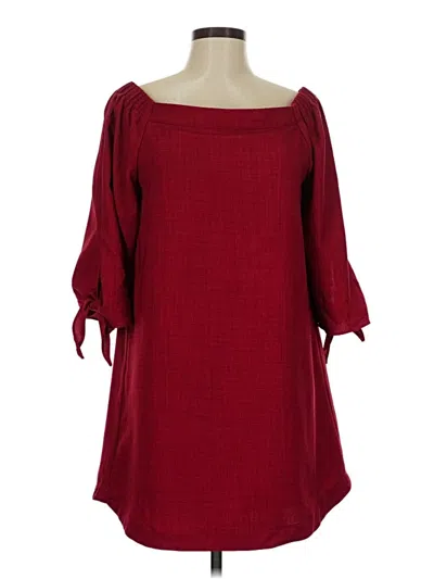Pre-owned Sugar Lips 3/4 Sleeve T-shirt In Burgundy