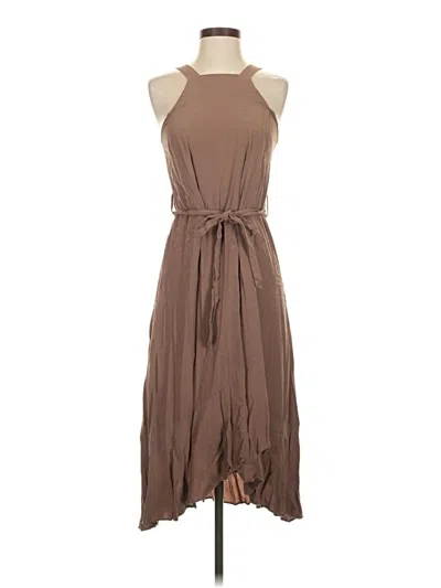 Pre-owned Sugar Lips Casual Dress In Brown