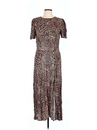 Pre-owned Sugar Lips Casual Dress In Brown