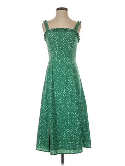 Pre-owned Sugar Lips Casual Dress In Green