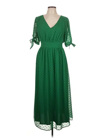 Pre-owned Sugar Lips Casual Dress In Green