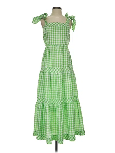 Pre-owned Sugar Lips Casual Dress In Green