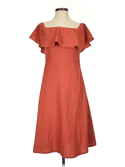 Pre-owned Sugar Lips Casual Dress In Orange