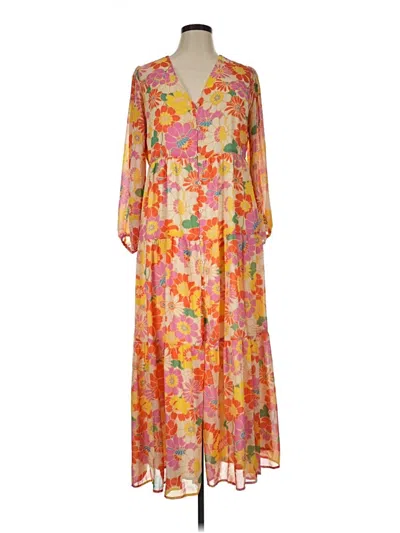 Pre-owned Sugar Lips Casual Dress In Orange