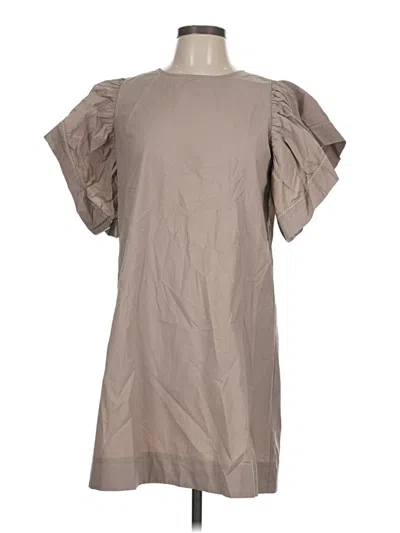 Pre-owned Sugar Lips Casual Dress In Tan