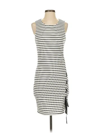 Pre-owned Sugar Lips Casual Dress In White