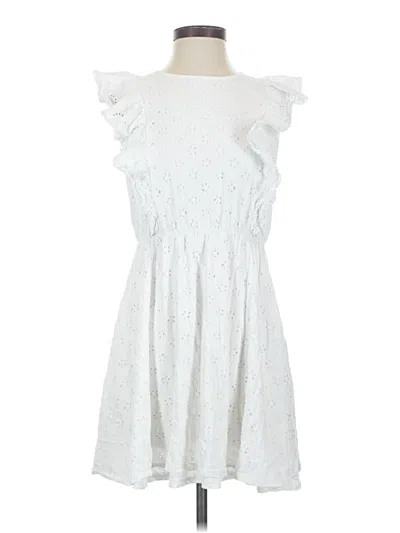 Pre-owned Sugar Lips Casual Dress In White