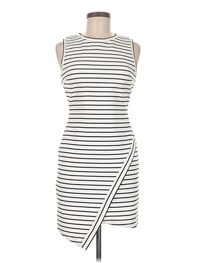 Pre-owned Sugar Lips Casual Dress In White