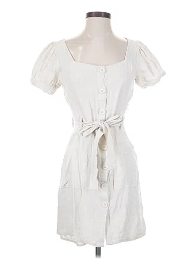 Pre-owned Sugar Lips Casual Dress In White
