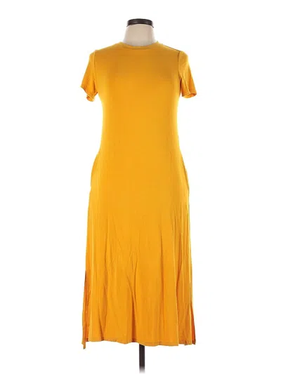 Pre-owned Sugar Lips Casual Dress In Yellow