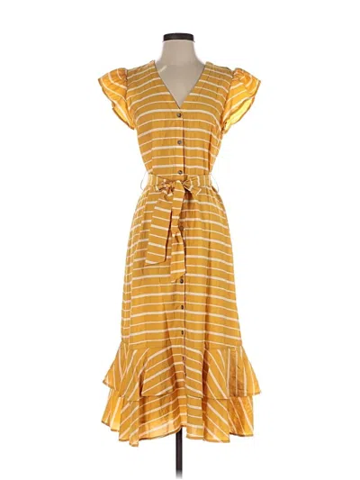 Pre-owned Sugar Lips Casual Dress In Yellow