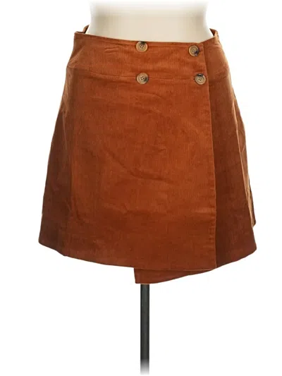 Sugar Lips Casual Skirt In Brown