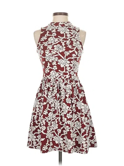 Pre-owned Sugar Lips Cocktail Dress In Burgundy