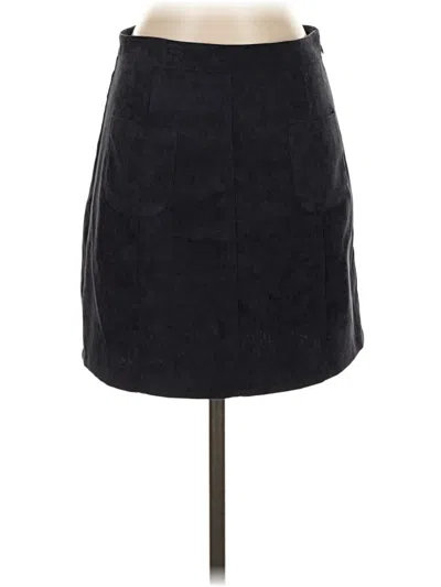 Pre-owned Sugar Lips Faux Leather Skirt In Black