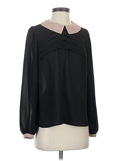 Pre-owned Sugar Lips Long Sleeve Blouse In Black