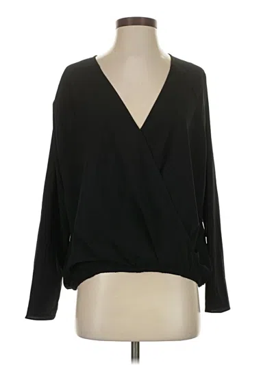 Pre-owned Sugar Lips Long Sleeve Blouse In Black