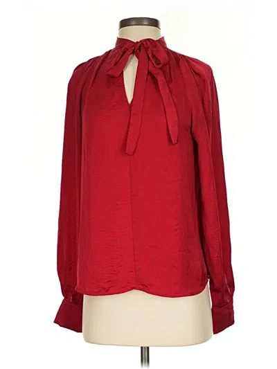 Pre-owned Sugar Lips Long Sleeve Blouse In Red