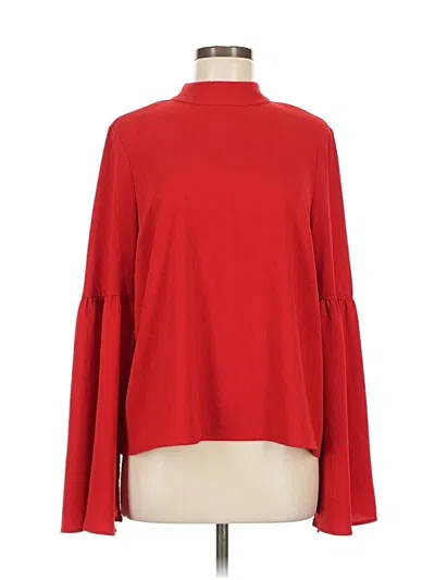 Pre-owned Sugar Lips Long Sleeve Top Red Turtleneck Tops