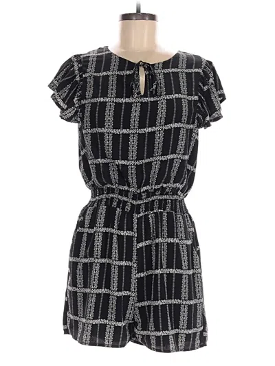 Pre-owned Sugar Lips Romper In Black