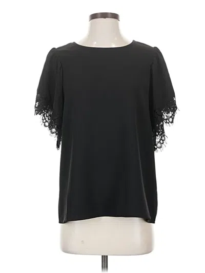 Pre-owned Sugar Lips Short Sleeve Blouse In Black