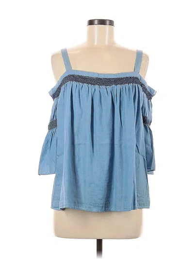 Pre-owned Sugar Lips Sleeveless Blouse In Blue