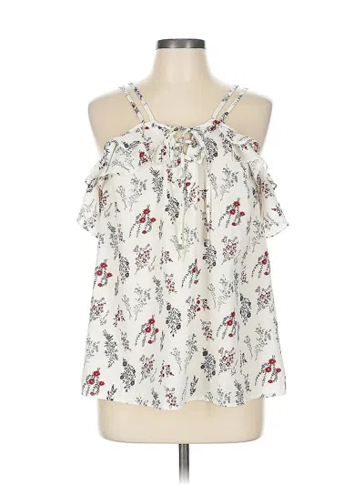 Pre-owned Sugar Lips Sleeveless Blouse In White