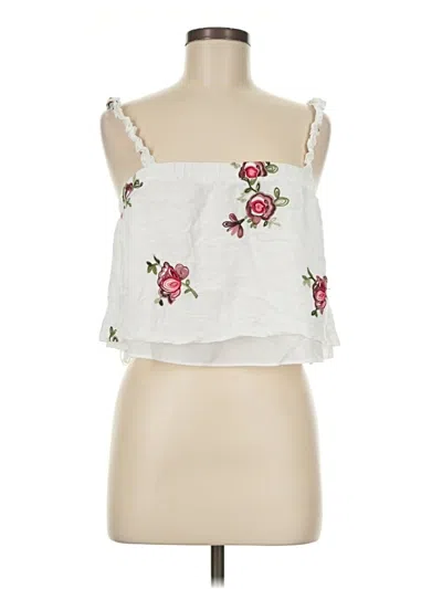 Pre-owned Sugar Lips Sleeveless Blouse In White