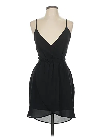 Pre-owned Sugar Lips Sleeveless Top Black Halter Neckline Tops