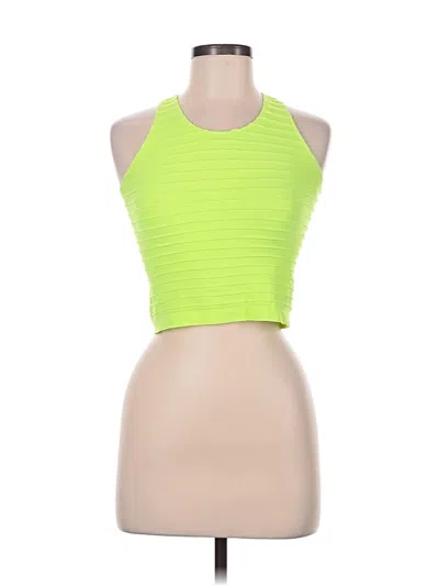 Pre-owned Sugar Lips Sleeveless Top Green Halter Neckline Tops