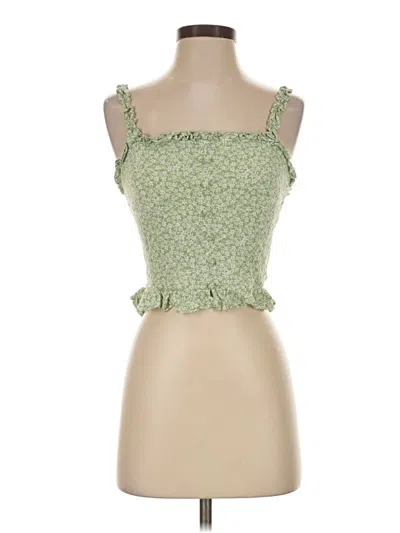 Pre-owned Sugar Lips Sleeveless Top Green Sweetheart Neckline Tops