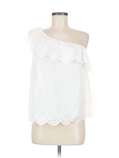 Pre-owned Sugar Lips Sleeveless Top White One Shoulder Neckline Tops