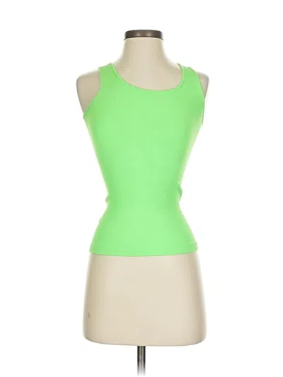 Pre-owned Sugar Lips Tank Top Green Halter Neckline Tops